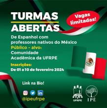 Abertas as inscrição para Curso de Espanhol com professores nativos do México